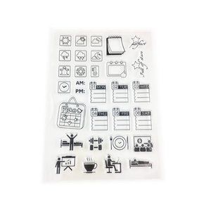 Daily Planner Stamp Kit  Weather Activities Tracking 31 pc for Journals Diary mq
